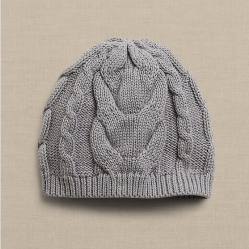 BABY GAP Gray Cable Knit Beanie